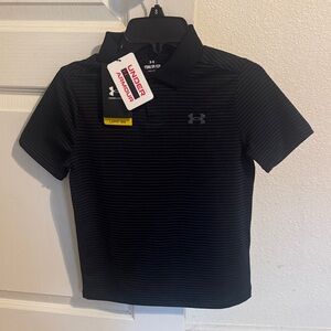 Under Armour Black Striped Polo